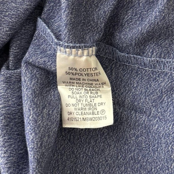 Blaq Melbourne Shirt Mens Medium Heather Blue Basic Everyday Casual Neutral - Picture 5 of 5